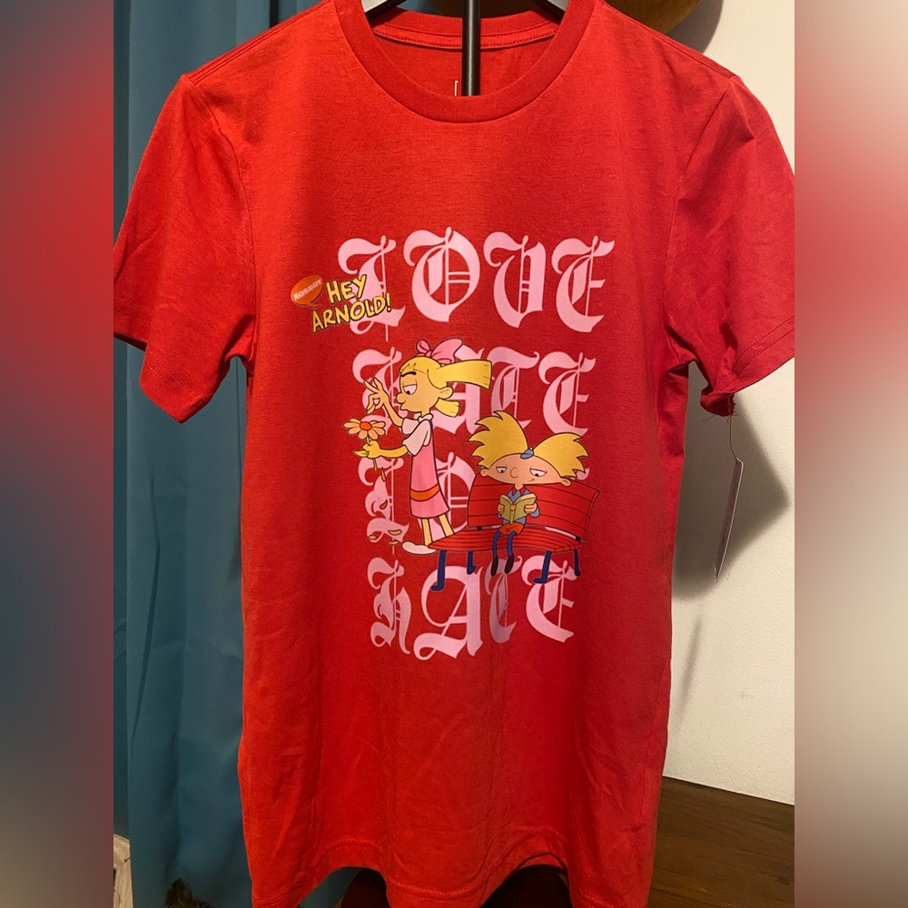 NWT!!  HEY ARNOLD! LOVE-HATE tee